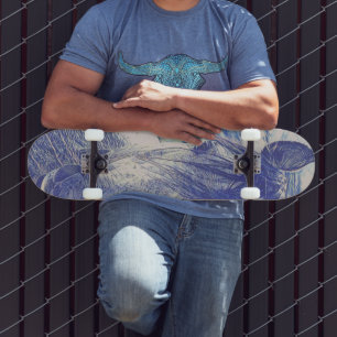 Skateboard met paardenafbeelding