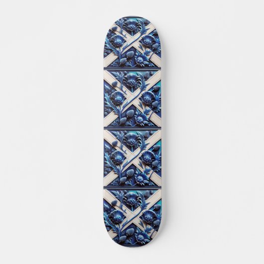 Skateboard met Schots Thistles Design (Voorkant)