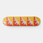 Skateboard met vlag van Bhutan (Horizontaal)