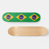Skateboard met vlag van Brazilië (Horizontaal)