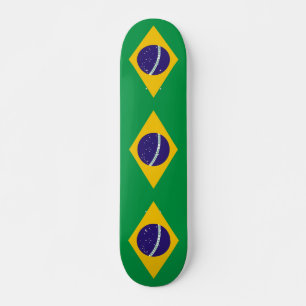 Skateboard met vlag van Brazilië