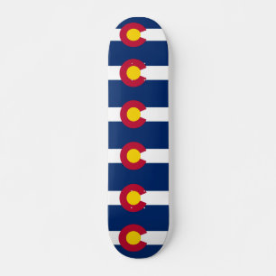 Skateboard met vlag van Colorado