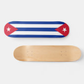 Skateboard met vlag van Cuba (Horizontaal)