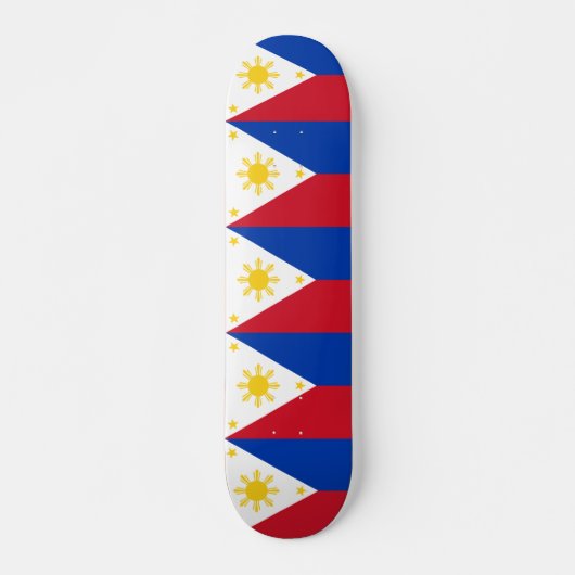 Skateboard met vlag van de Filipijnen (Voorkant)