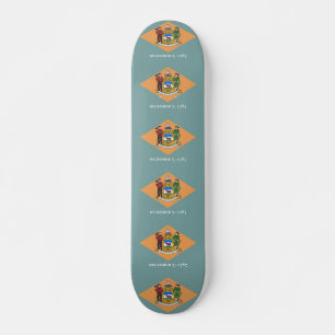 Skateboard met vlag van Delaware