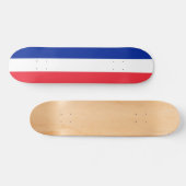 Skateboard met vlag van Frankrijk (Horizontaal)
