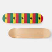 Skateboard met vlag van Ghana (Horizontaal)