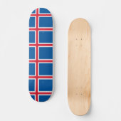 Skateboard met vlag van IJsland (Voorkant)