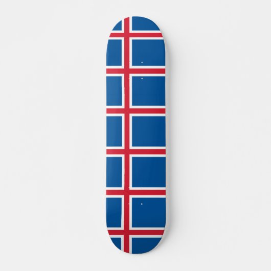 Skateboard met vlag van IJsland (Voorkant)