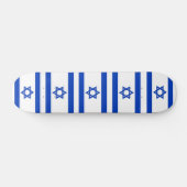 Skateboard met vlag van Israël (Horizontaal)