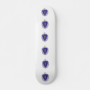 Skateboard met vlag van Massachusetts