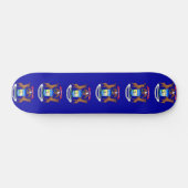 Skateboard met vlag van Michigan (Horizontaal)