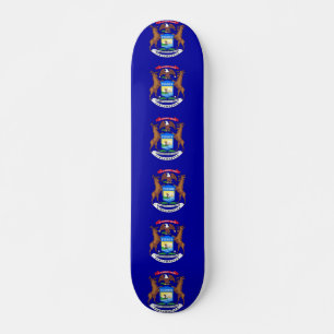 Skateboard met vlag van Michigan