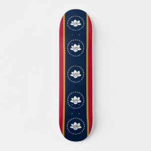 Skateboard met vlag van Mississippi State, VS