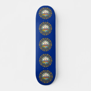 Skateboard met vlag van New Hampshire