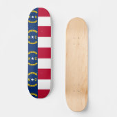 Skateboard met vlag van North Carolina (Voorkant)