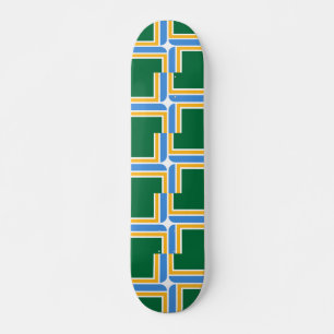 Skateboard met vlag van Portland, Oregon, VS