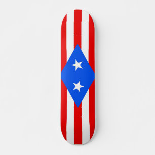 Skateboard met vlag van Puerto Rico