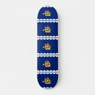 Skateboard met vlag van Quebec City, Canada