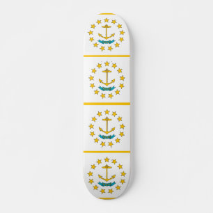 Skateboard met vlag van Rhode Island