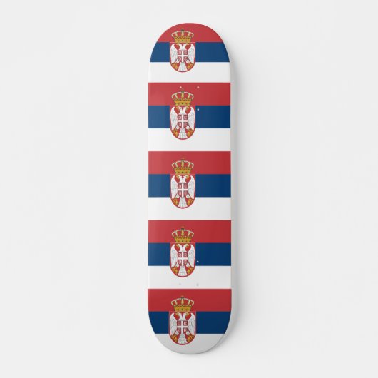 Skateboard met vlag van Servië (Voorkant)
