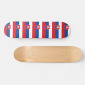 Skateboard met vlag van Slowakije (Horizontaal)