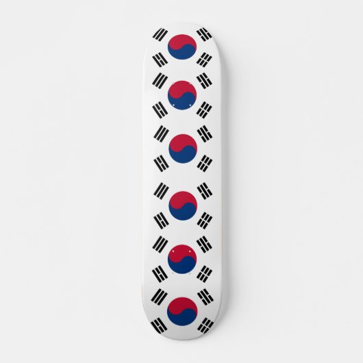 Skateboard met vlag van Zuid-Korea (Voorkant)
