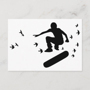 skateboard met vogels kaart
