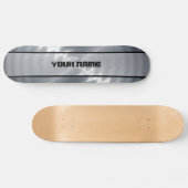 Skateboard Métal brillant argenté 4 d'acier inoxydable (Horz)
