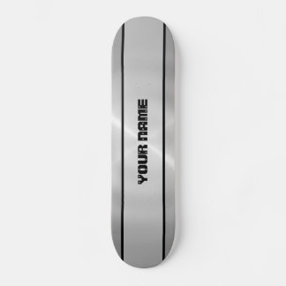Skateboard Métal brillant argenté d'acier inoxydable