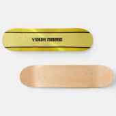 Skateboard Métal brillant d'acier inoxydable d'or (Horz)