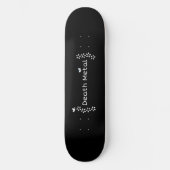 Skateboard Métal de mort avec noir avec papillons (Recto)