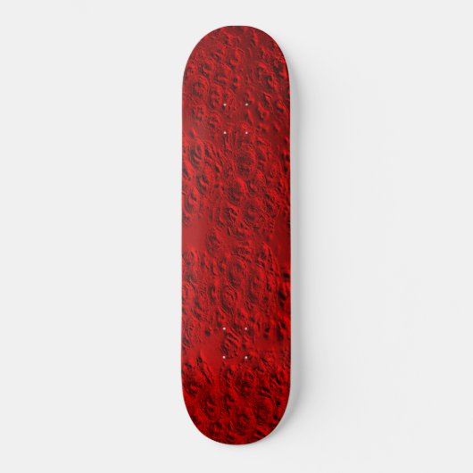 Skateboard Métal rouge endommagé (Recto)