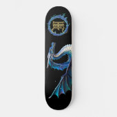 Skateboard *~* Métallique AP88 Dragon doré élémentaire BLEU (Recto)
