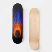 Skateboard Météore enflammé (Recto)