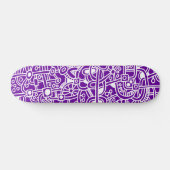 Skateboard Metropolis I - Blanc sur violet (Horz)