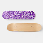 Skateboard Metropolis I - Blanc sur violet (Horz)