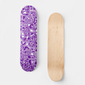 Skateboard Metropolis I - Blanc sur violet (Recto)