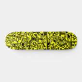 Skateboard Metropolis I - Noir sur Jaune (Horz)