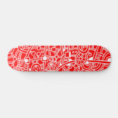 Skateboard Metropolis II - Blanc sur rouge (Horz)