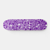Skateboard Metropolis II - Blanc sur violet (Horz)