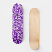 Skateboard Metropolis II - Blanc sur violet (Recto)