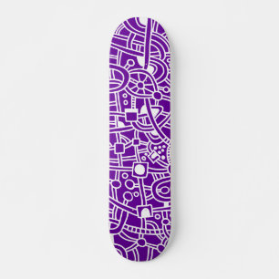Skateboard Metropolis II - Blanc sur violet