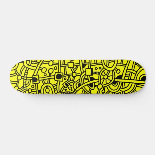 Skateboard Metropolis II - Noir sur Jaune (Horz)