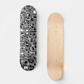 Skateboard Metropolis III - Blanc sur noir (Recto)