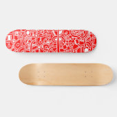 Skateboard Metropolis III - Blanc sur rouge (Horz)
