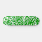 Skateboard Metropolis III - Blanc sur vert (Horz)