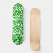 Skateboard Metropolis III - Blanc sur vert (Recto)