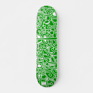 Skateboard Metropolis III - Blanc sur vert