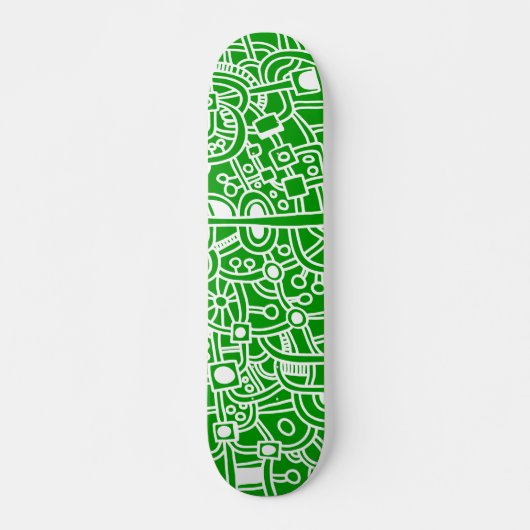 Skateboard Metropolis III - Blanc sur vert (Devant)